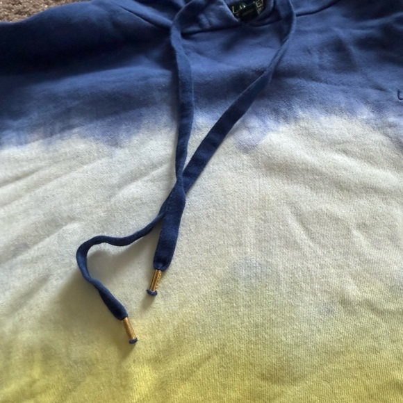 Lauren Ralph Lauren Blue and White Ombre Hoodie - Picture 6 of 7
